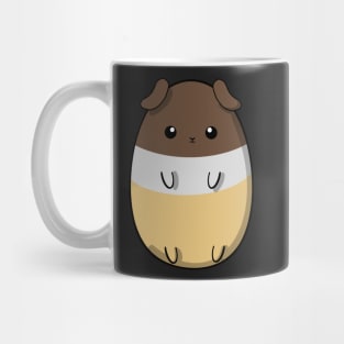 Cute guinea pig with tri-colour fur, brown, cream, white, kawaii guinea pig, guinea pig, Mug